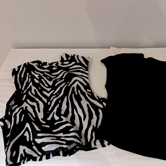 ZARA crop tops (2) black and white - Picture 4 of 6